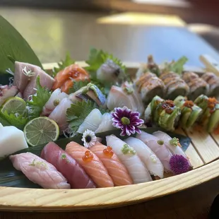 Sushi and Sashimi for two! So fresh.