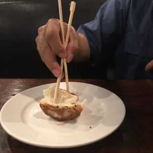 The fried dumplings were delicious!!!  I love that sauce too!!!!