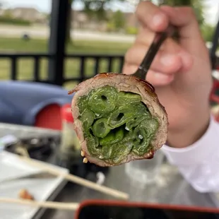 Beef scallion roll