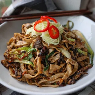 Mongolian Noodles - part of fancy dinner for 2