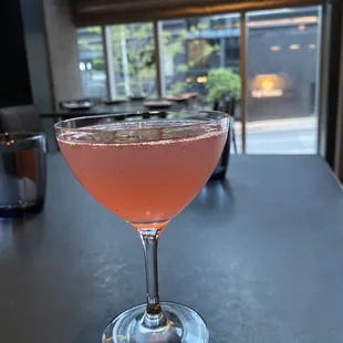 Basil berry martini