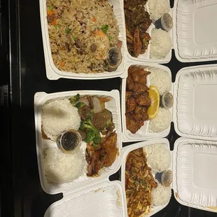 Spicy Chicken Teriyaki w/ Mushroom  Spicy Beef and Chicken teriyaki  Orange Chicken  Combo Fried Rice  Teriyaki and beef and broccoli