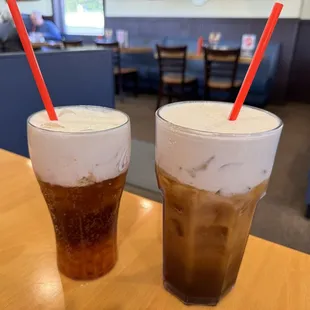 Fizz drinks one is the Blood Moon and the caramel cold brew the caramel one with chocolate