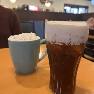 coffee and fizzimoo soda (the Hawaiian?)