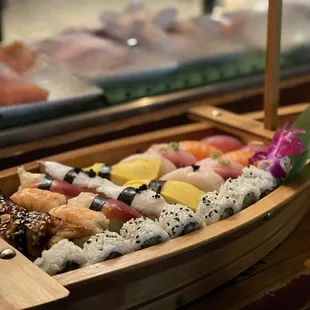 sashimi, sushi, sushi and sashimi, food
