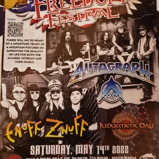 a poster for the freedom festival