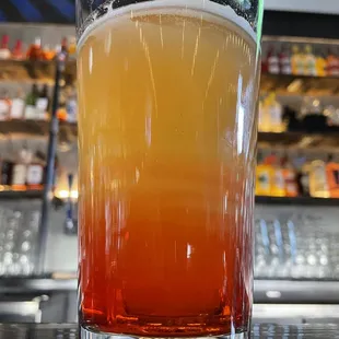 a drink in a glass