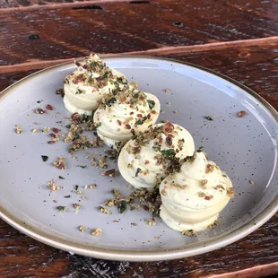 Pickled deviled eggs