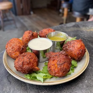 Sweet Potato &amp; Goat Cheese Fritters