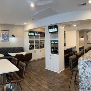 the bar and seating area
