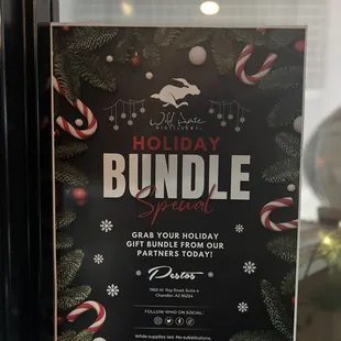 holiday bundle sign