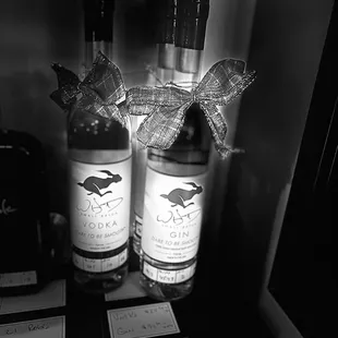 two bottles of wild hare