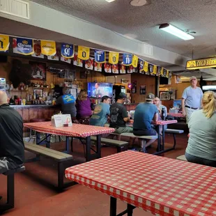 Indoor area with bar