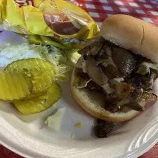 Mushroom Swiss Burger