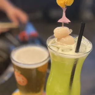 Mixed drink &amp; draft beer