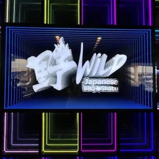 a neon display