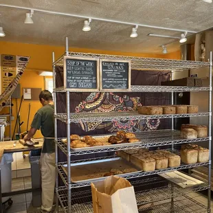 a man working in a bakery