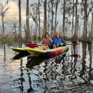 Us in our kayaks.