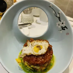 a plate of food on a table