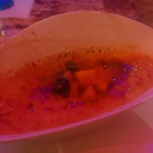 Crème brûlée (again, very red lighting)