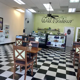 Order at the counter. The cookies in the case look amazing!!