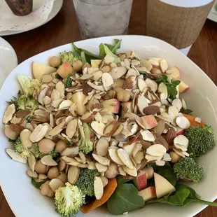 Epic kale salad and a large cappuccino