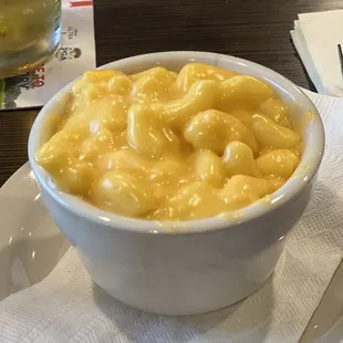 a bowl of macaroni and cheese