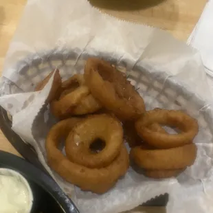 Onion rings minus a few