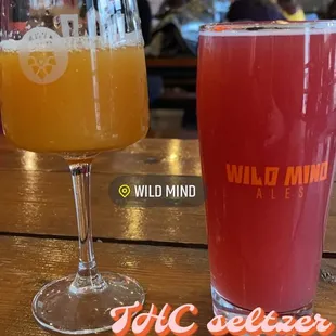 Tangerine sour and a THC seltzer