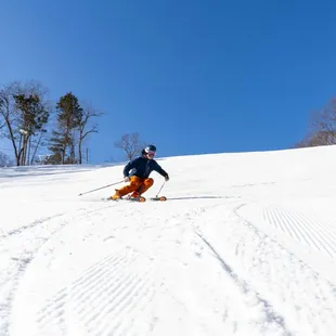 Skiing on the South Wild trail