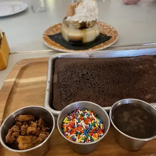 Texas Sheet Cake - This dessert seemed unassuming but was my personal sleeper pick for the best overall dessert. Delicious!