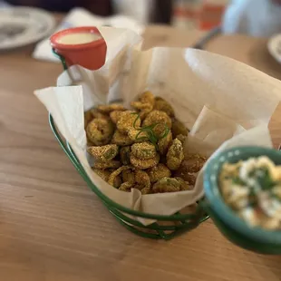 Fried Pickles and jalapeños