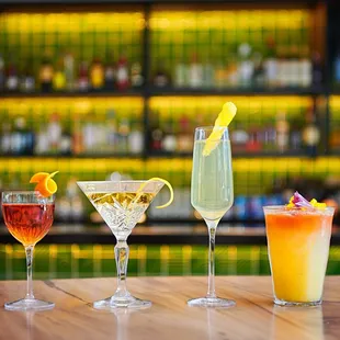 A selection of our craft cocktails
