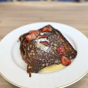 Custard Dipped Challah French Toast