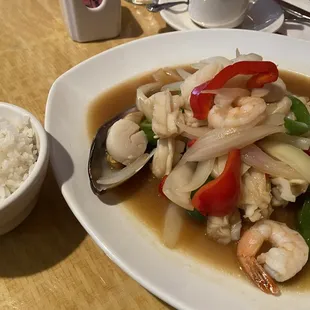 Yummy seafood delight the Thai way not the highway!!!!!!