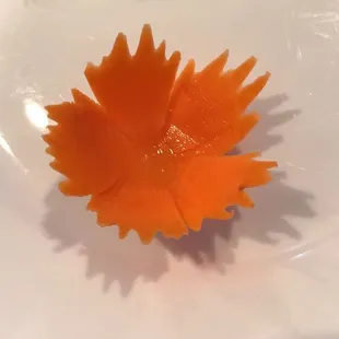 The cute carrot garnish