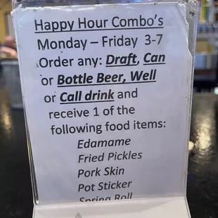 Happy Hour Specials are AWESOME!!