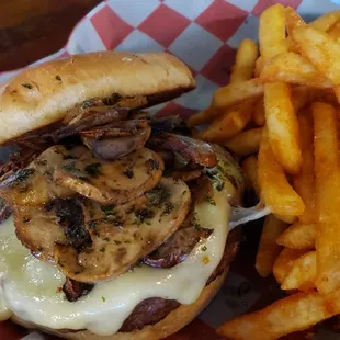 Mushroom Swiss Burger