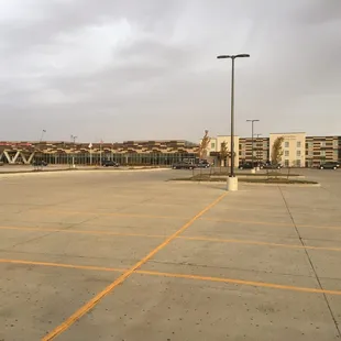 View from the end of the parking lot