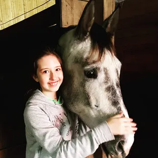 Hanging in the stables with some of the horses before the ride, this was a big one.