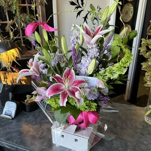 My wife's birthday flowers. Blown away by Denise's skills.