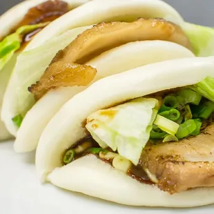 Steamed Buns with BBQ Pork Belly