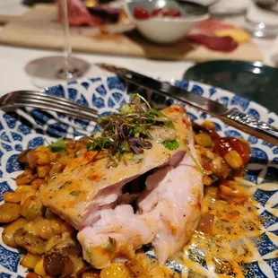 Mahi was perfectly cooked.