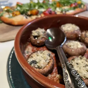 Stuffed mushrooms were the right choice for appetizers.