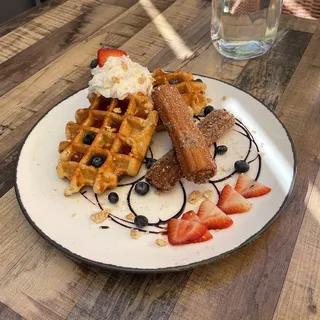 Churro Waffle Sundae