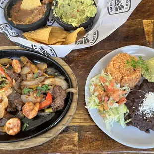 Fajitas you can get a combo.
