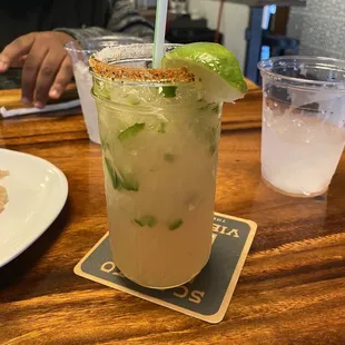 Spicy watermelon margarita!