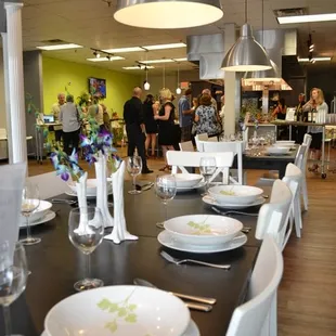 Dining area for private dinners and cooking classes