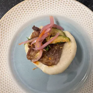 Galbi Korean short rib bao platter