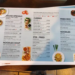 the menu